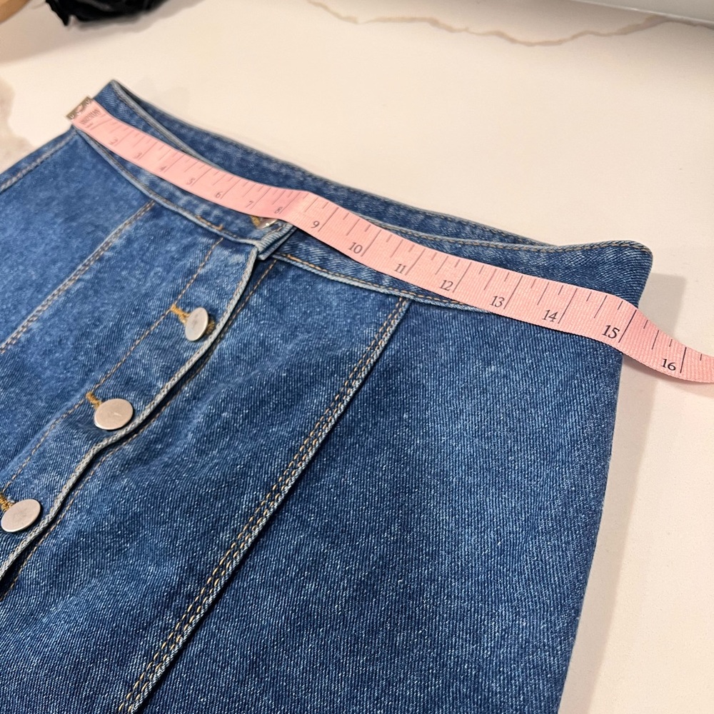 Vintage 90s E.P.I. Jean skirt with button down details size Medium(8) - Picture 8 of 12
